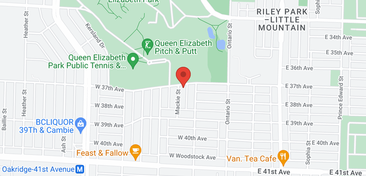 map of 168 W 37TH AVENUE